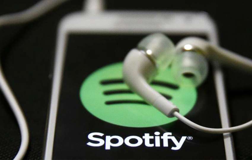 Spotify Earbuds On Smartphone
